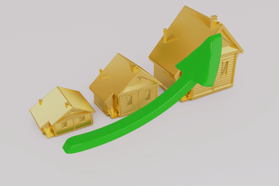 Image shows rising house prices