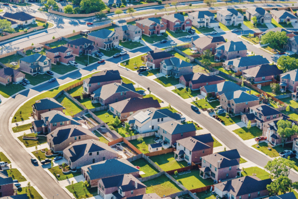 Image shows a housing development